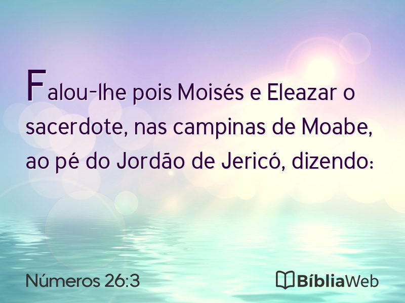 Números 26:3 em imagem para compartilhar