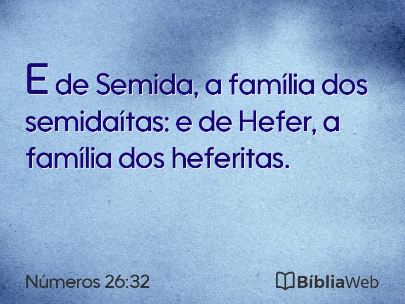 Números 26:32 em imagem para compartilhar