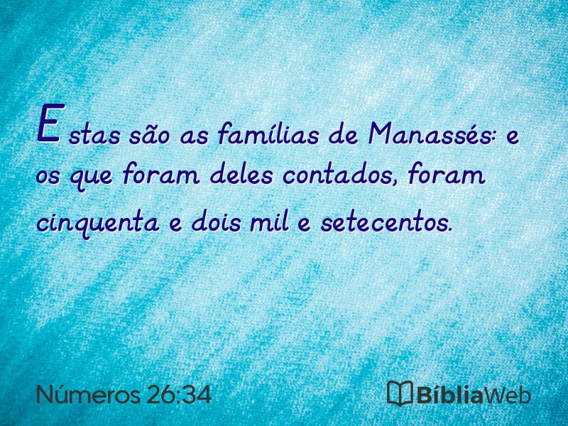 Números 26:34 em imagem para compartilhar