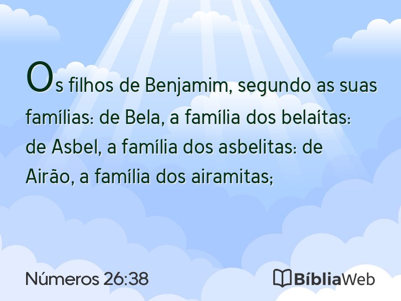 Números 26:38 em imagem para compartilhar