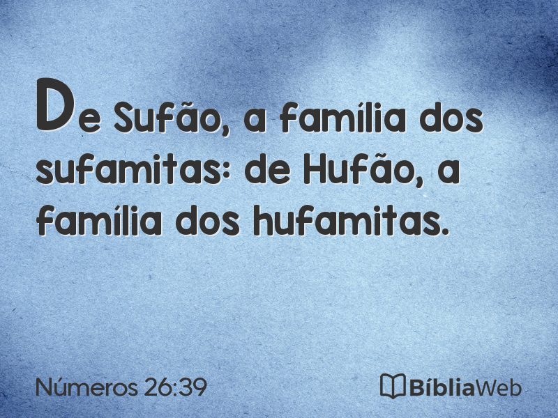 Números 26:39 em imagem para compartilhar