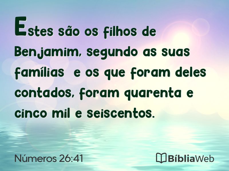 Números 26:41 em imagem para compartilhar