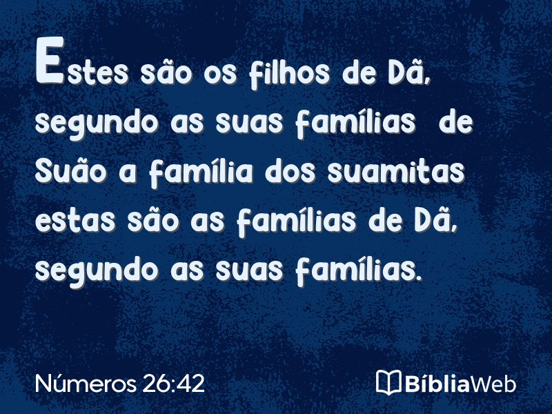 Números 26:42 em imagem para compartilhar