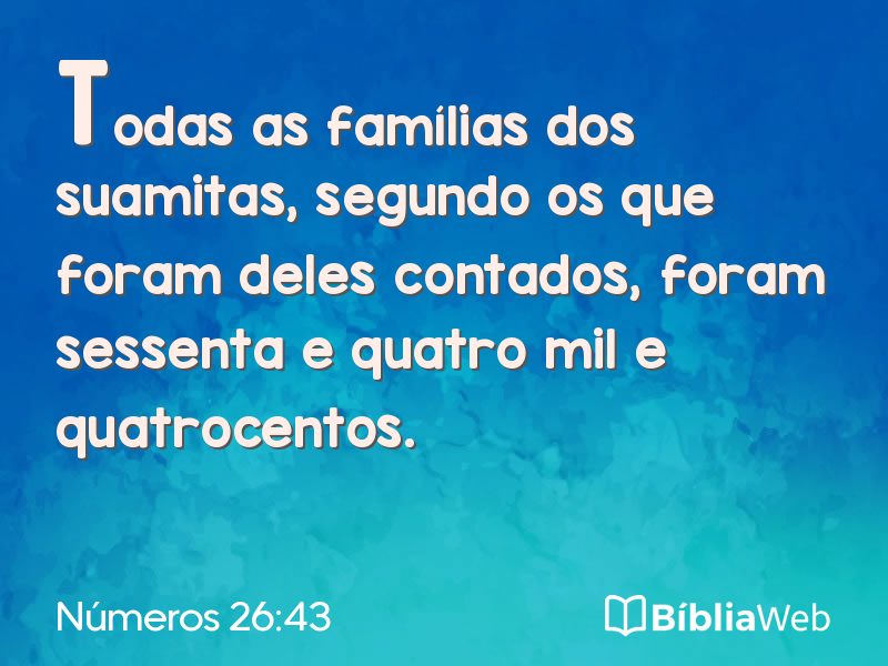 Números 26:43 em imagem para compartilhar