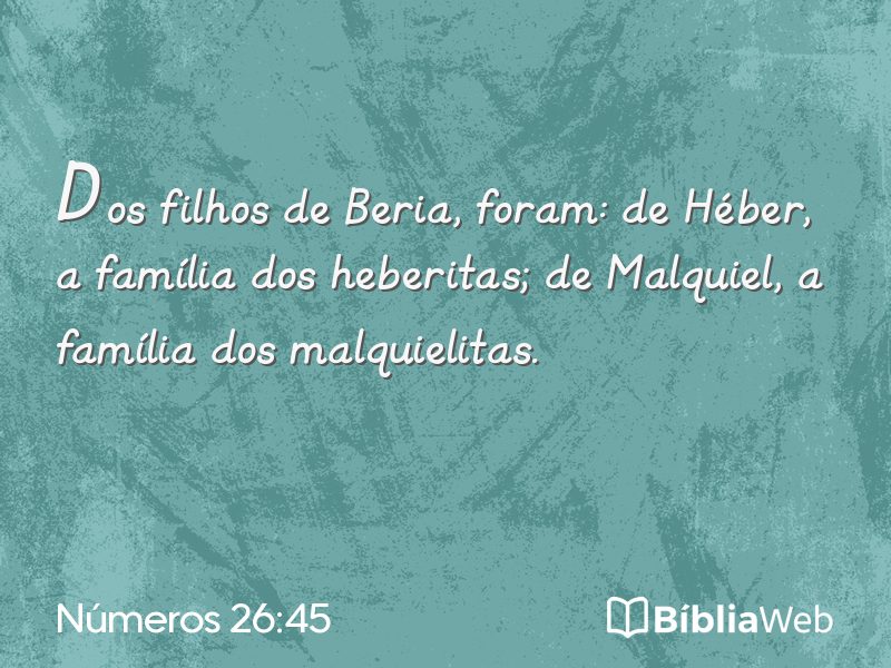 Números 26:45 em imagem para compartilhar