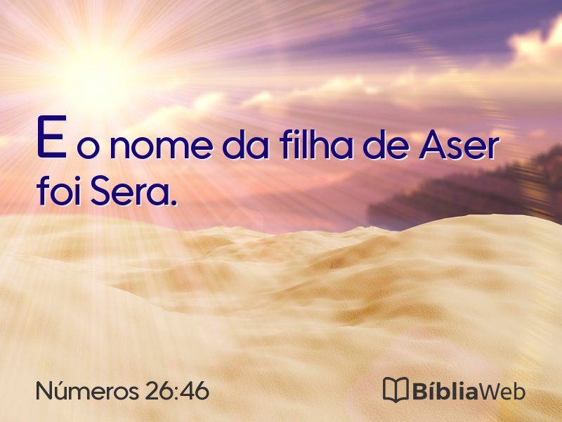 Números 26:46 em imagem para compartilhar