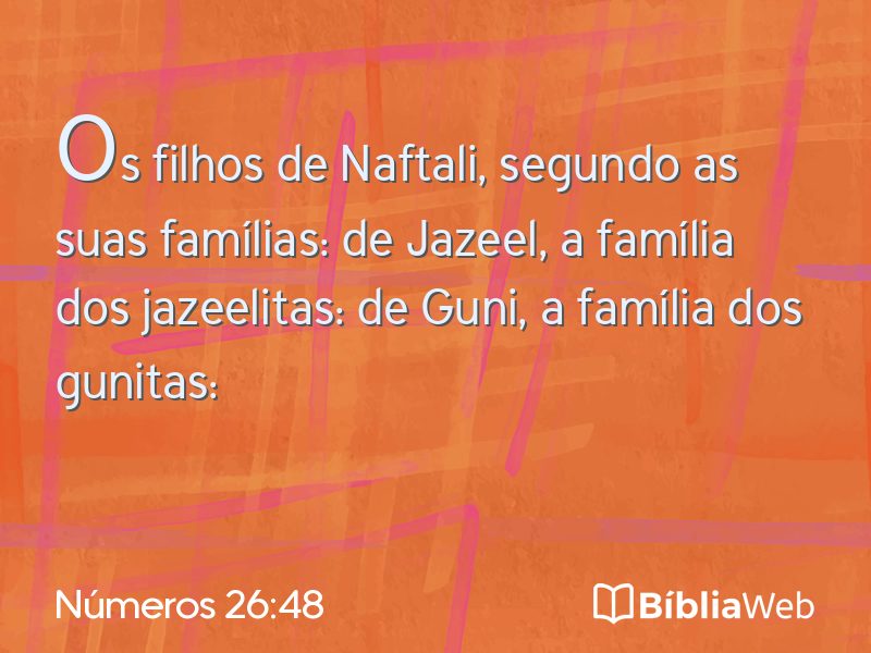 Números 26:48 em imagem para compartilhar