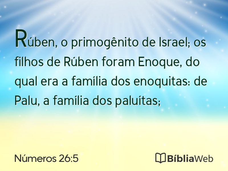 Números 26:5 em imagem para compartilhar