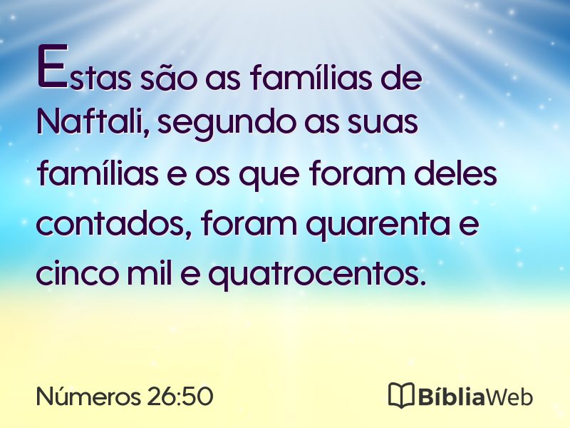 Números 26:50 em imagem para compartilhar