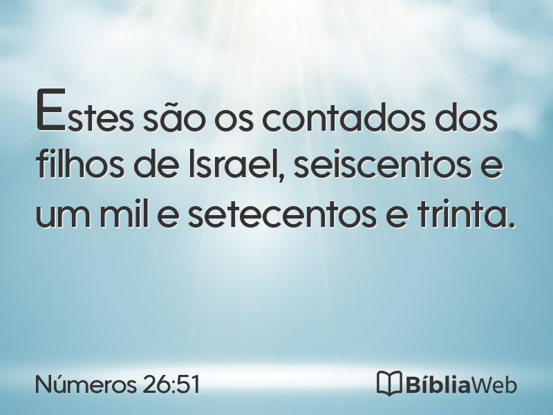 Números 26:51 em imagem para compartilhar