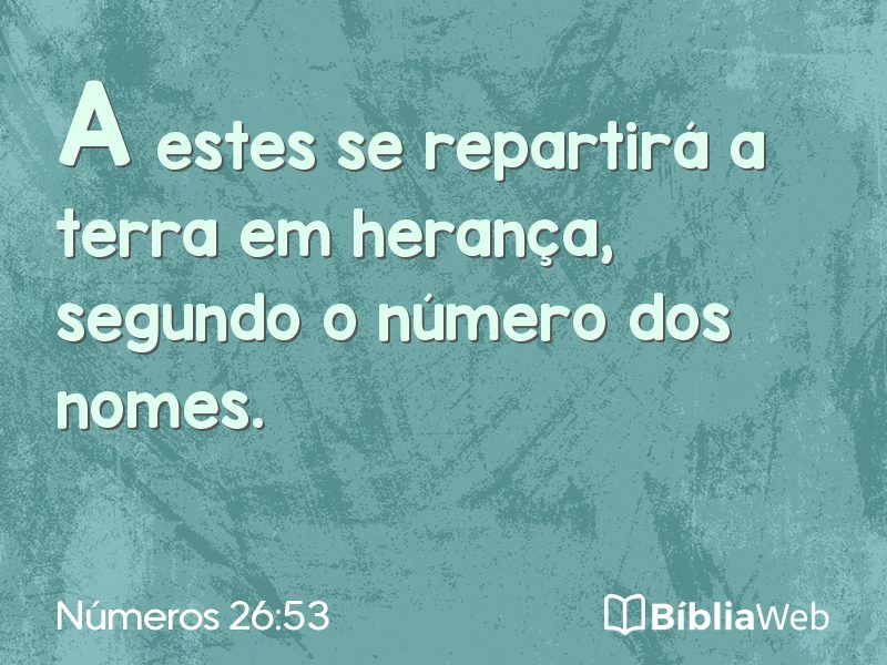 Números 26:53 em imagem para compartilhar