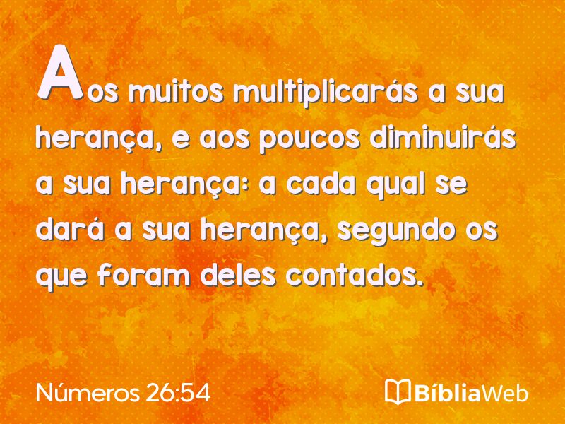 Números 26:54 em imagem para compartilhar