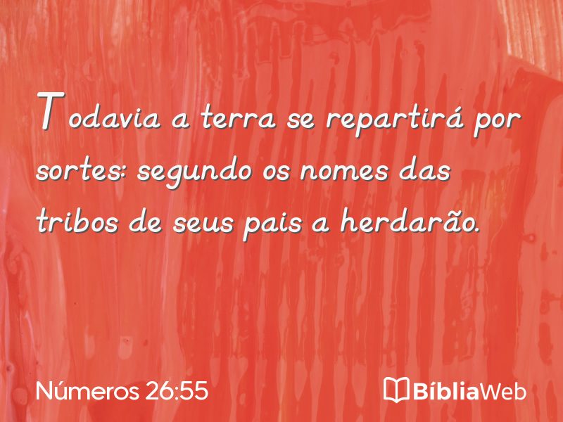 Números 26:55 em imagem para compartilhar
