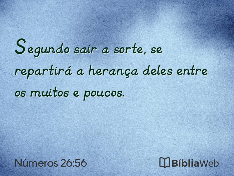 Números 26:56 em imagem para compartilhar