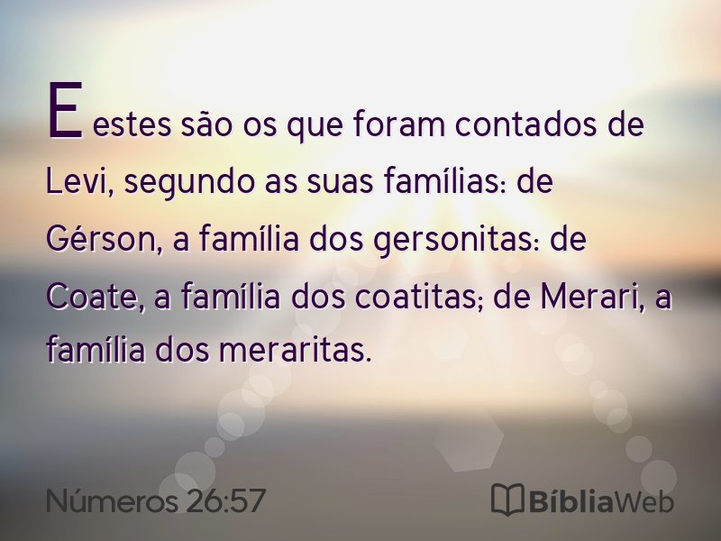 Números 26:57 em imagem para compartilhar
