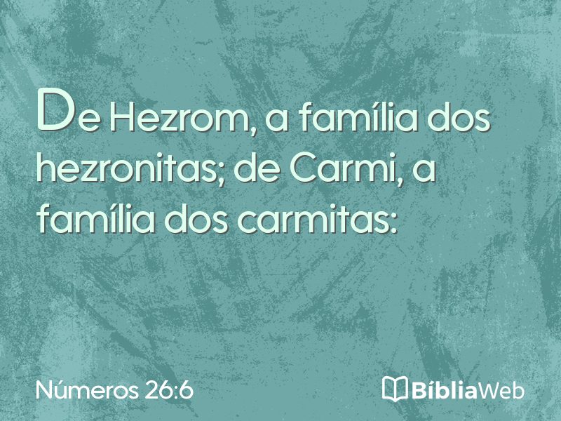 Números 26:6 em imagem para compartilhar