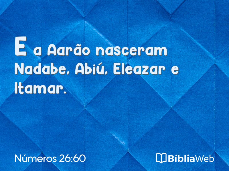 Números 26:60 em imagem para compartilhar
