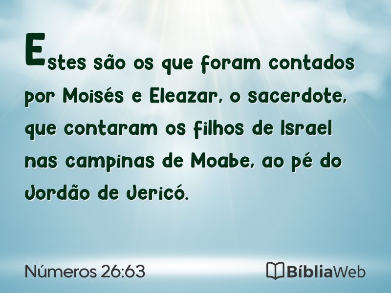 Números 26:63 em imagem para compartilhar