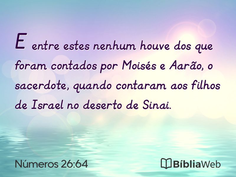 Números 26:64 em imagem para compartilhar