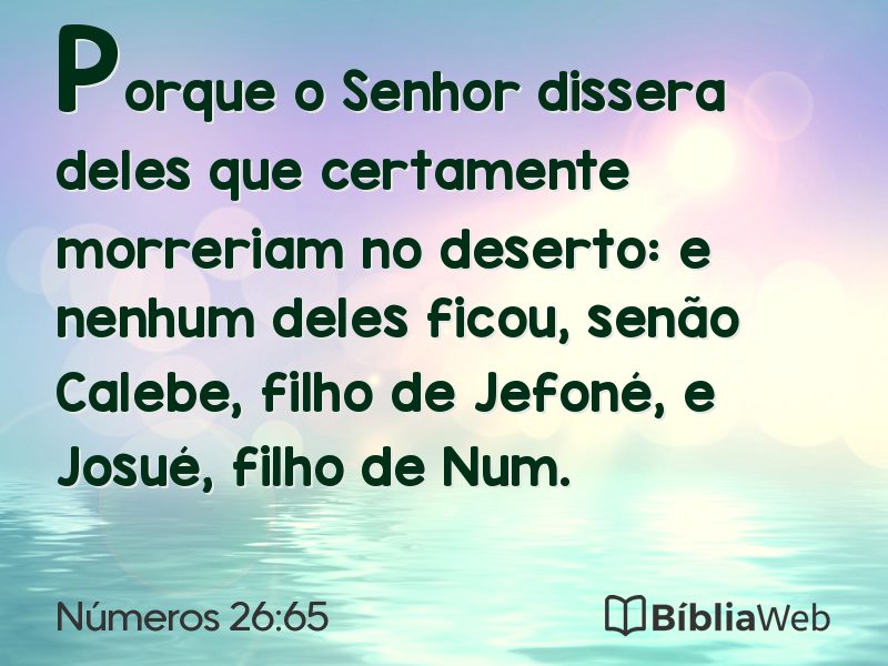 Números 26:65 em imagem para compartilhar