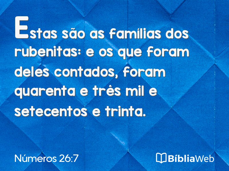 Números 26:7 em imagem para compartilhar