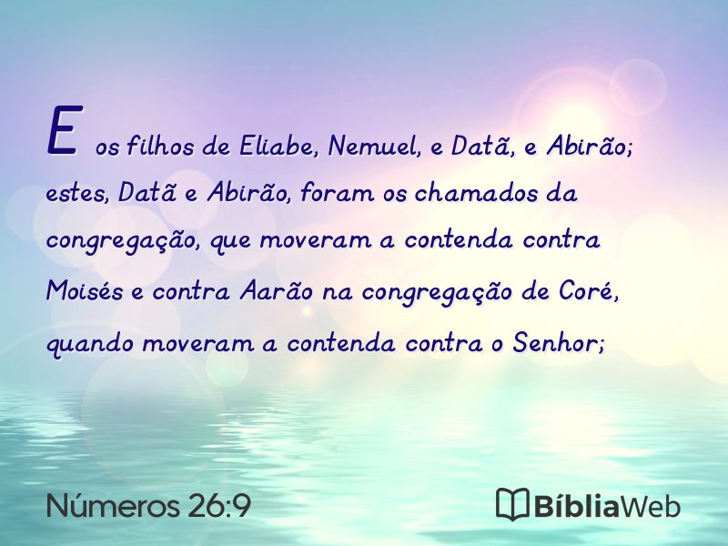 Números 26:9 em imagem para compartilhar