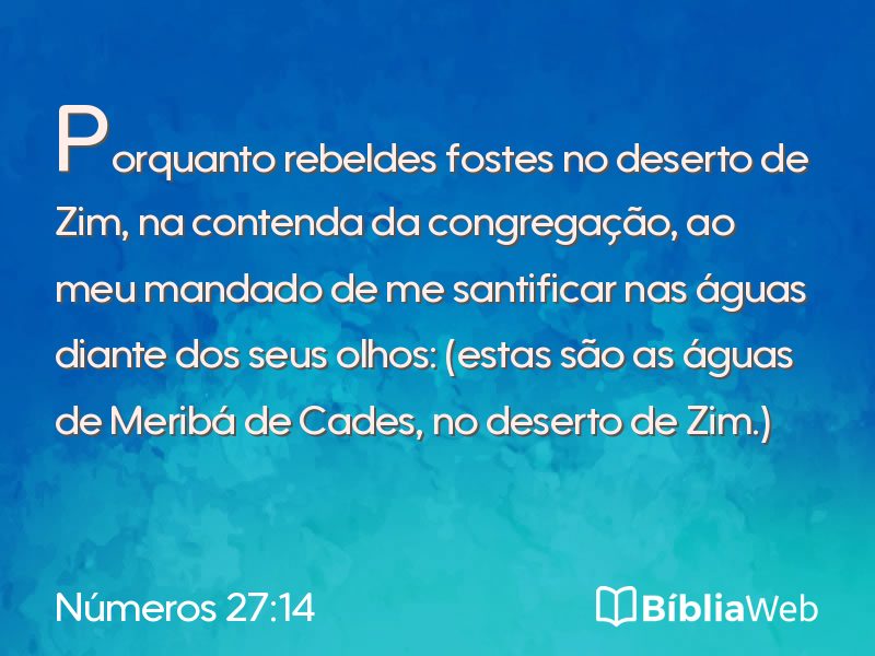 Números 27:14 em imagem para compartilhar