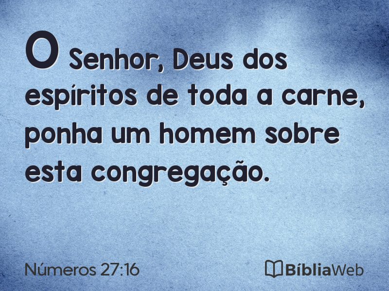 Números 27:16 em imagem para compartilhar