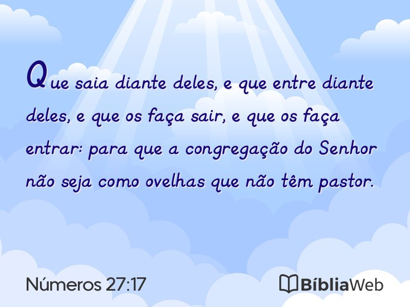Números 27:17 em imagem para compartilhar