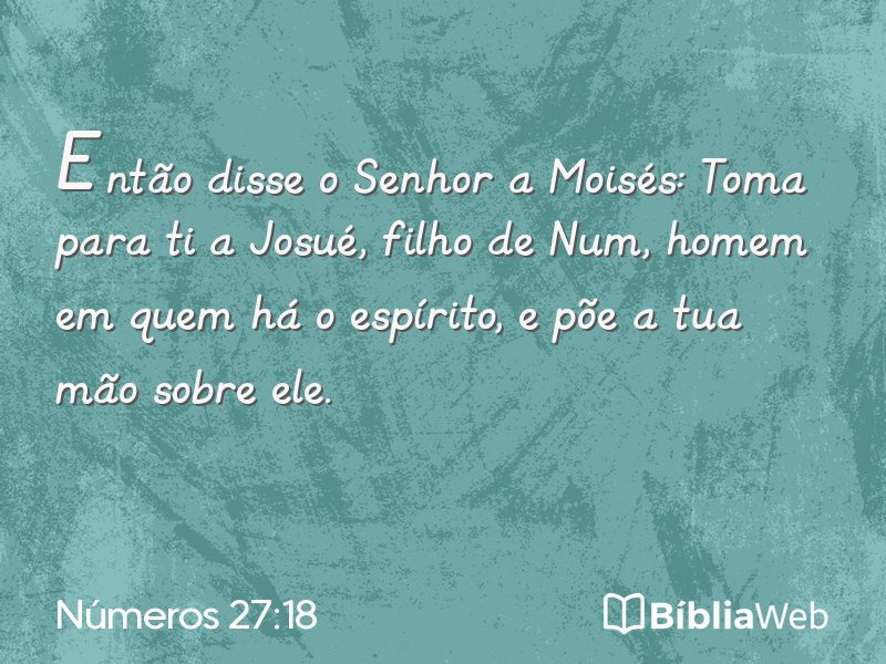 Números 27:18 em imagem para compartilhar
