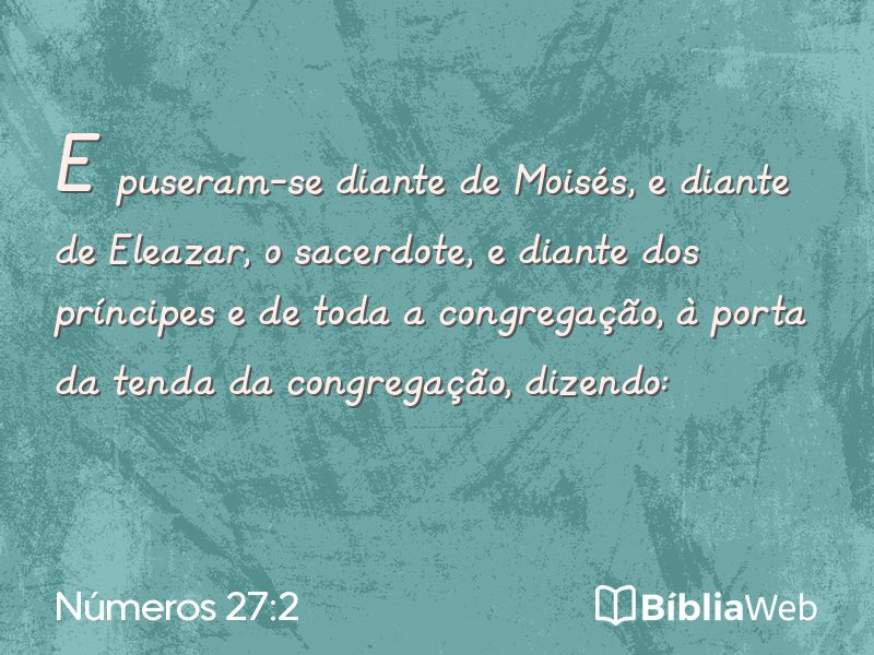 Números 27:2 em imagem para compartilhar