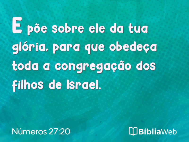 Números 27:20 em imagem para compartilhar