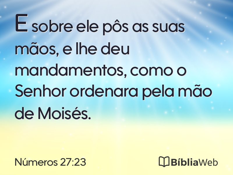 Números 27:23 em imagem para compartilhar