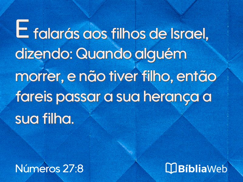 Números 27:8 em imagem para compartilhar
