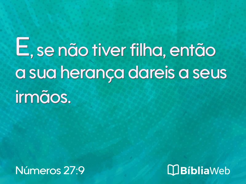 Números 27:9 em imagem para compartilhar