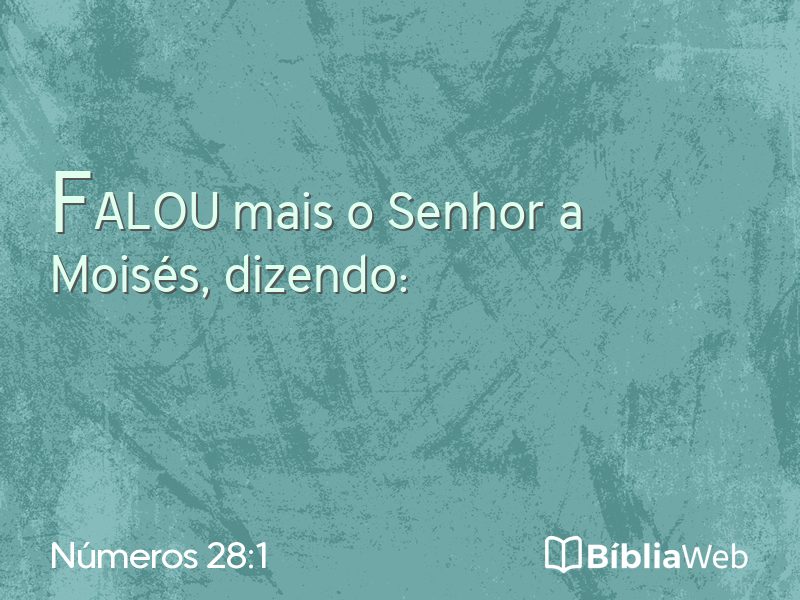 Números 28:1 em imagem para compartilhar