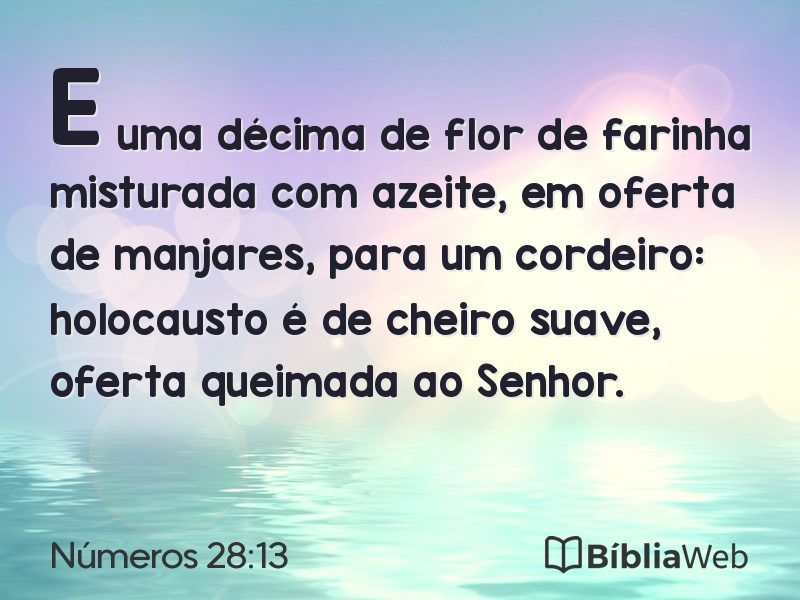 Números 28:13 em imagem para compartilhar