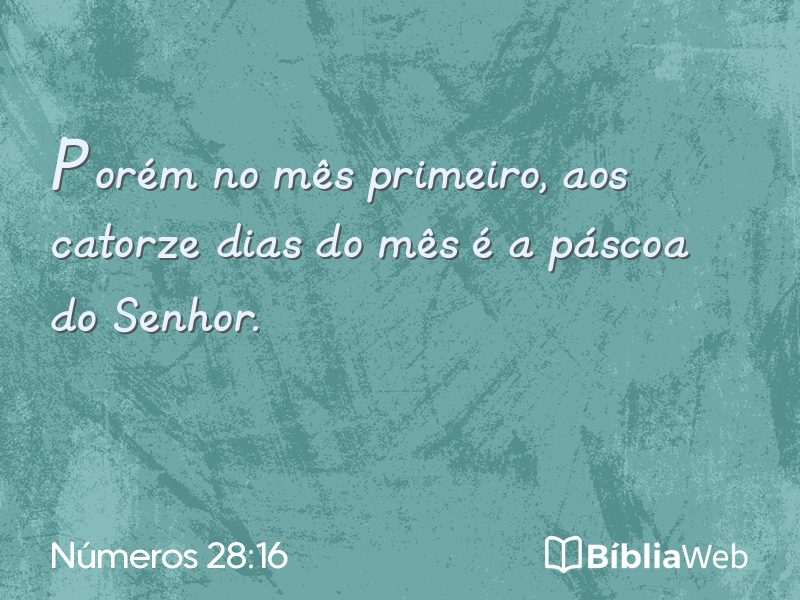 Números 28:16 em imagem para compartilhar