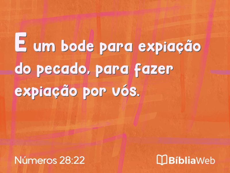 Números 28:22 em imagem para compartilhar