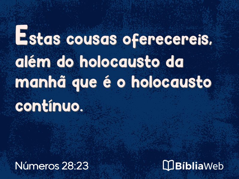 Números 28:23 em imagem para compartilhar