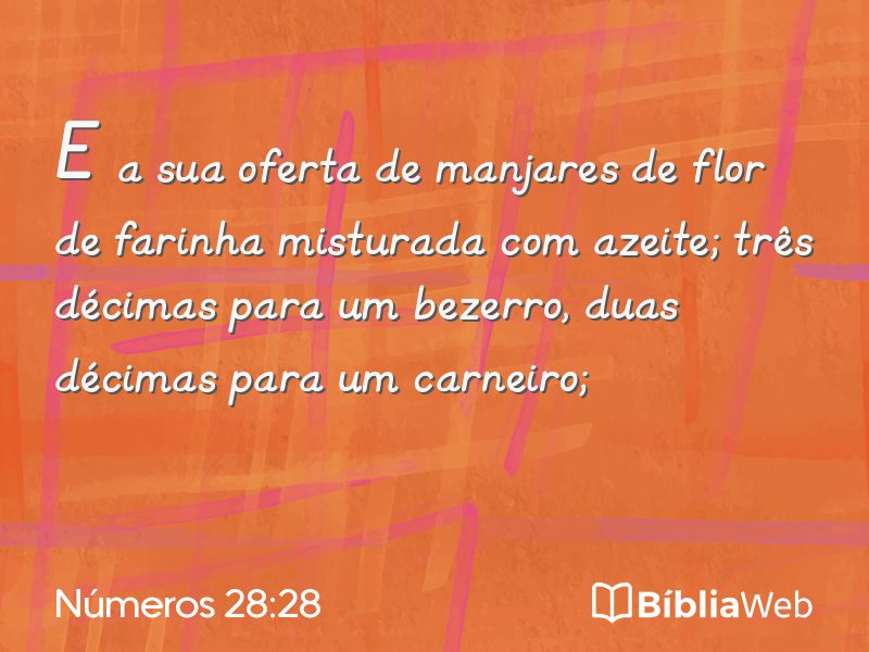 Números 28:28 em imagem para compartilhar