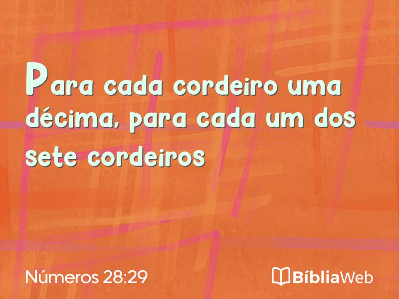 Números 28:29 em imagem para compartilhar