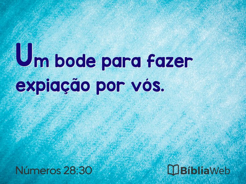 Números 28:30 em imagem para compartilhar