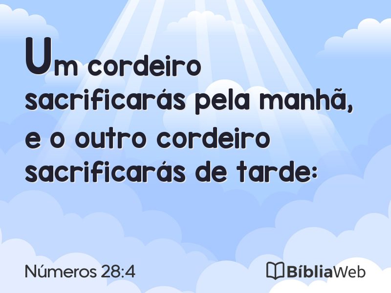 Números 28:4 em imagem para compartilhar