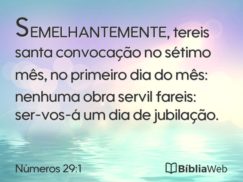 Números 29:1 em imagem para compartilhar
