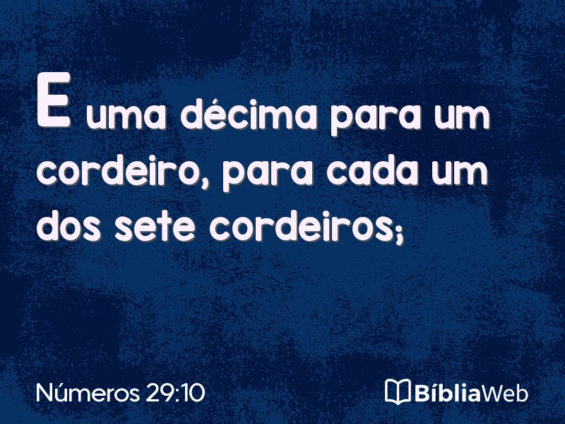Números 29:10 em imagem para compartilhar