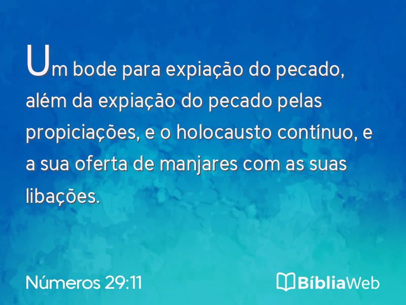 Números 29:11 em imagem para compartilhar