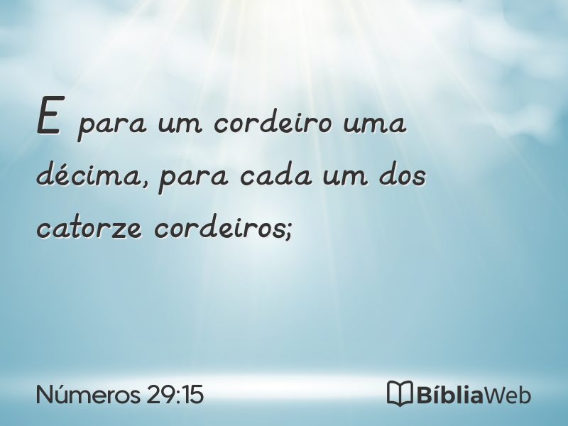 Números 29:15 em imagem para compartilhar