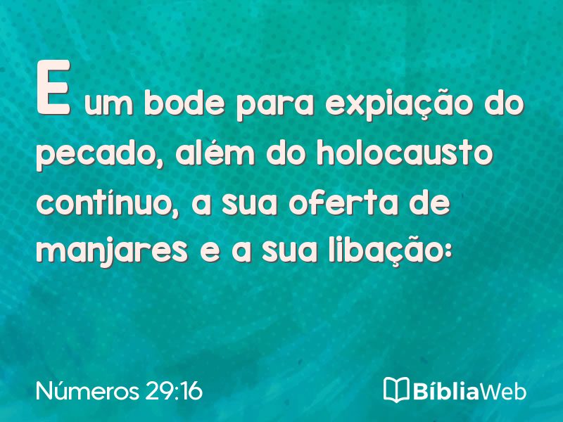 Números 29:16 em imagem para compartilhar