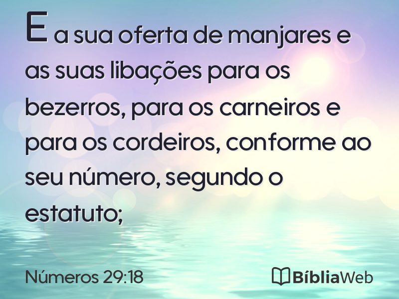 Números 29:18 em imagem para compartilhar
